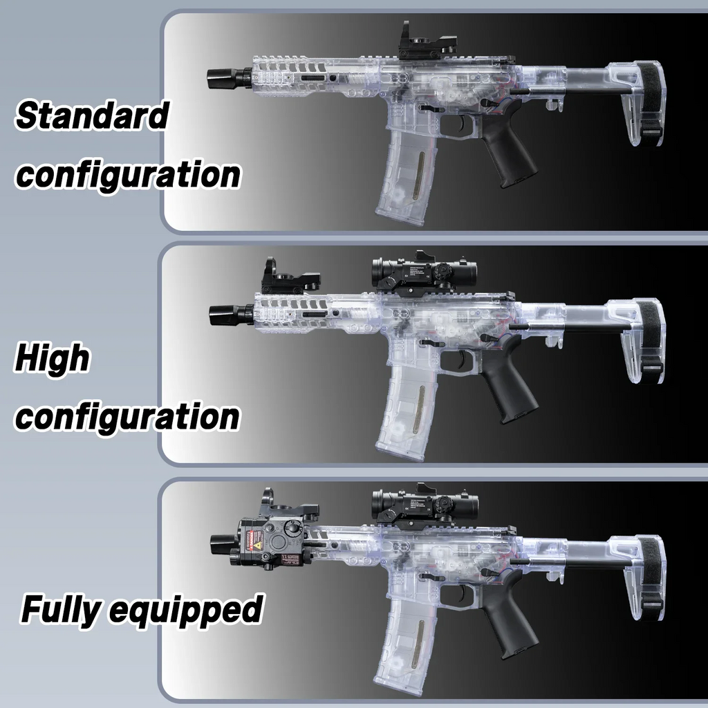 SLR Nylon Electric Gel Ball Blasting Toy Gun, Automatic Splash Ball Blaster, Suitable for Outdoor Shooting Games [No Bullets]