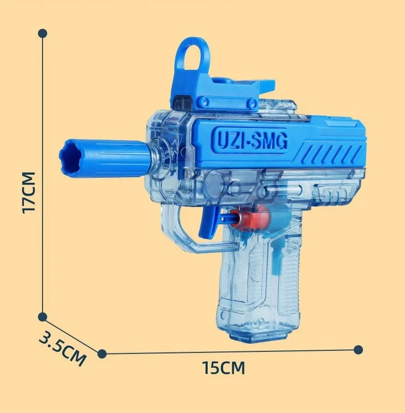 Summer UZI Water Gun non Electric Pistol High-pressure Full Automatic Shooting Water Beach Toy Gun For kid Adult birthday presen