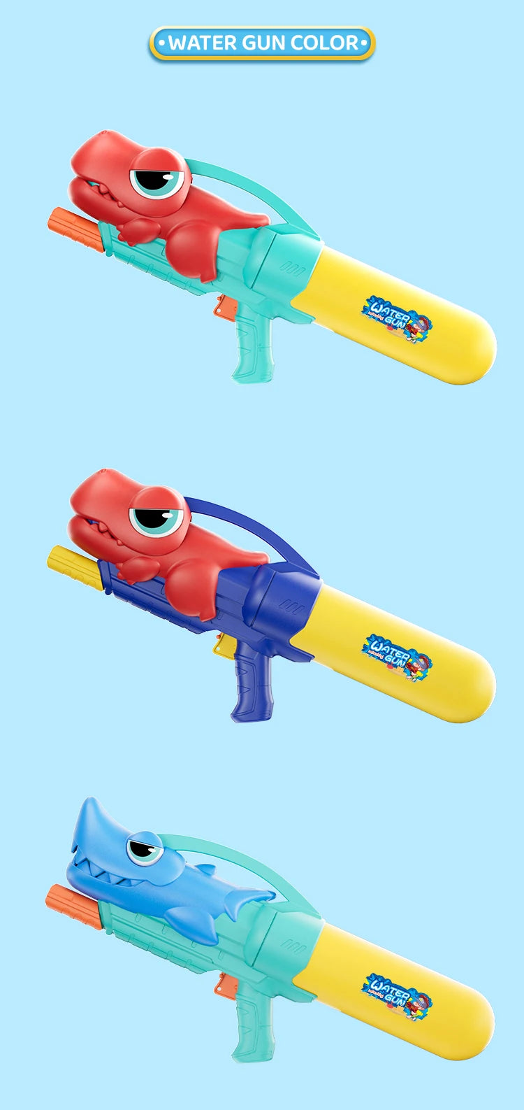 Children's Toy Water Spray Gun Boy Water Gun Water Fight Dinosaur Water Gun Girl Beach Water Toy Holiday Gift