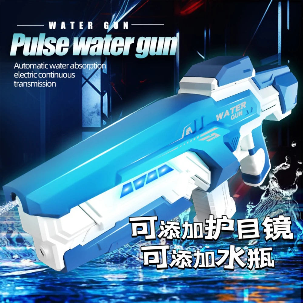 Electric Continuous-Fire Water Gun Toy High-Pressure Long-Range Automatic Water-Suction Spray Gun For Outdoor Children Pool Toys
