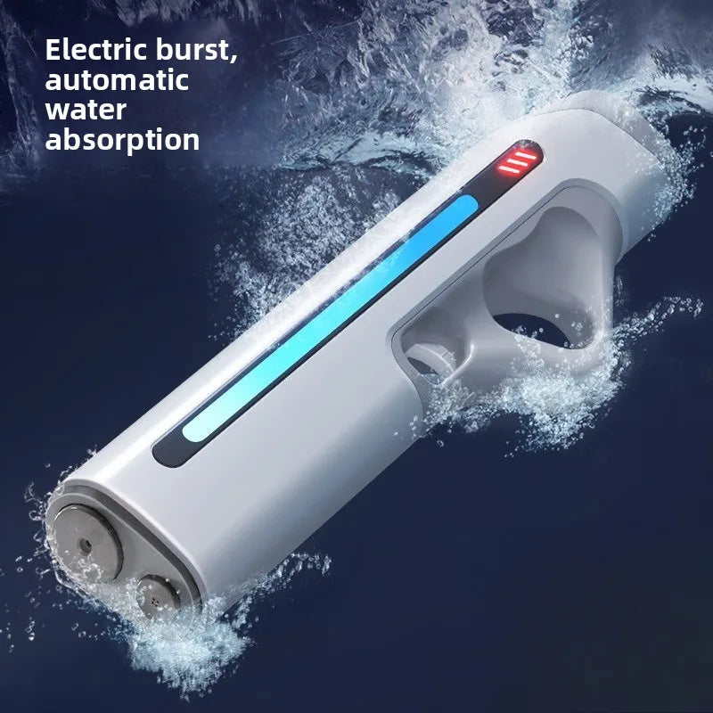 Electric Water Gun Toy Cool LED Automatic Absorb Water Shooting High Pressure Water Spray Summer Outdoor Toy for Adult Boy Gifts
