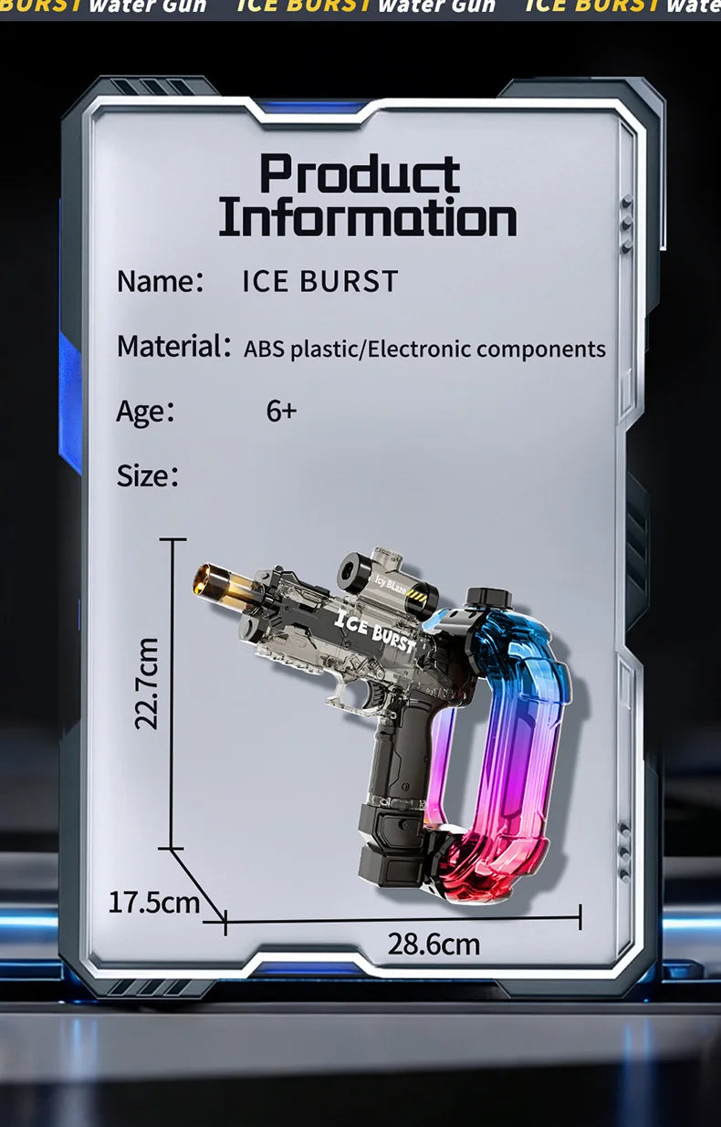 New Electric Water Gun Powerful Squirt Automatic Water Blasters Summer Outdoor Beach Toy for Kids Gift