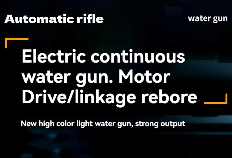 Summer Outdoor Large Capacity Electric Shooting Water Gun Toy, MK3 Large Fully Automatic Water Gun With Lights Gift