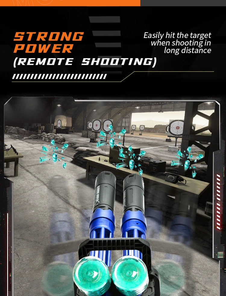 High-Speed Gatling Electric Ball Blaster - Fun for Kids and Adults, Outdoor Game Parties （Excluding water bombs)