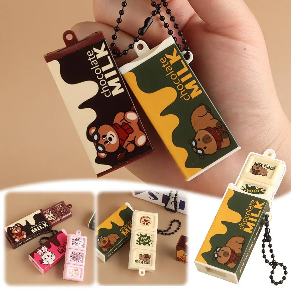 Realistic Chocolate Stress-Relieving Toys Bendable Clip Toys Keychains Sensory Toys Novelty Backpack Charms Children's Gifts