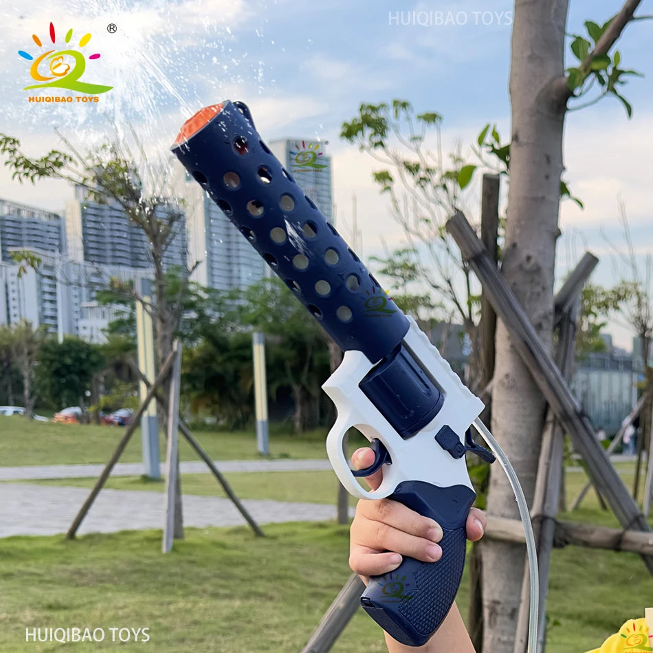 Summer Electric Backpack Automatic Revolver Water Gun Fights Toy Water Absorbing Guns Outdoor Beach Swimming Pool Toys for child