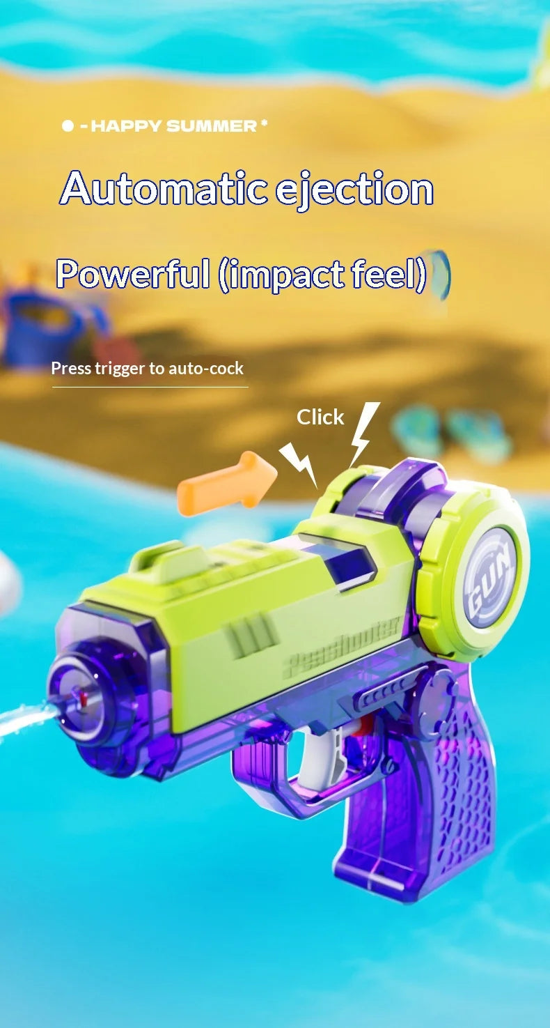 Glock Press-Pump Water Gun with High Capacity for Kids, Beach Water Battle Outdoor Water Play Toy