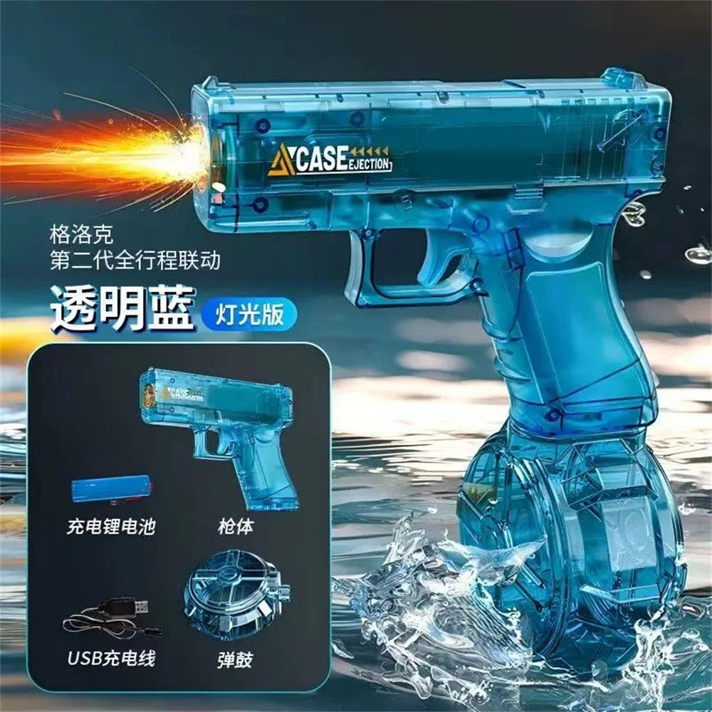 Water Guns Electric For Adults Powerful Squirt Automatic Water Suction Water Blasters Summer Outdoor Beach Toy For boys Kid Gift