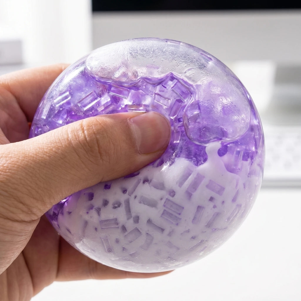 Stress Balls Crunchy Ice Fidget Toys Squeezable Sensory Anxiety Relief Hand Therapy Squishy Calming Relaxing Toy