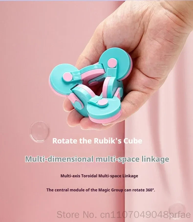 Fidget Flip Gyro 3D Cube 360 Degree Rotatable Fingertip Handheld Stress Relief Toy Creative Novelty For Adult Daily Gift