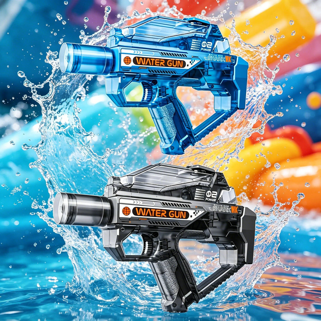 New adult electric water guns with lights, powerful with automatic water, summer outdoor and beach toys, great gifts for kids