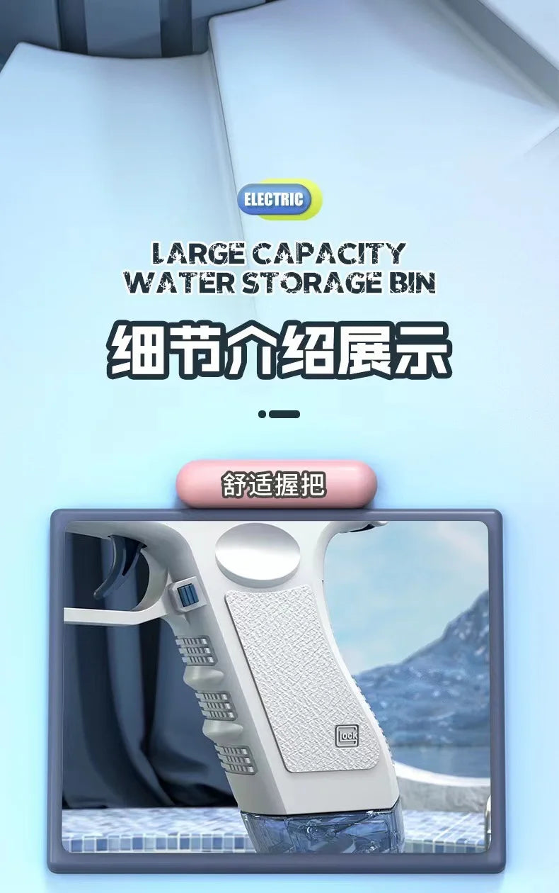 Summer M416 Electric Water Gun Battery Powered With External Water Bottle Attachment Perfect Gifts For Kids & Adults Outdoor Fun