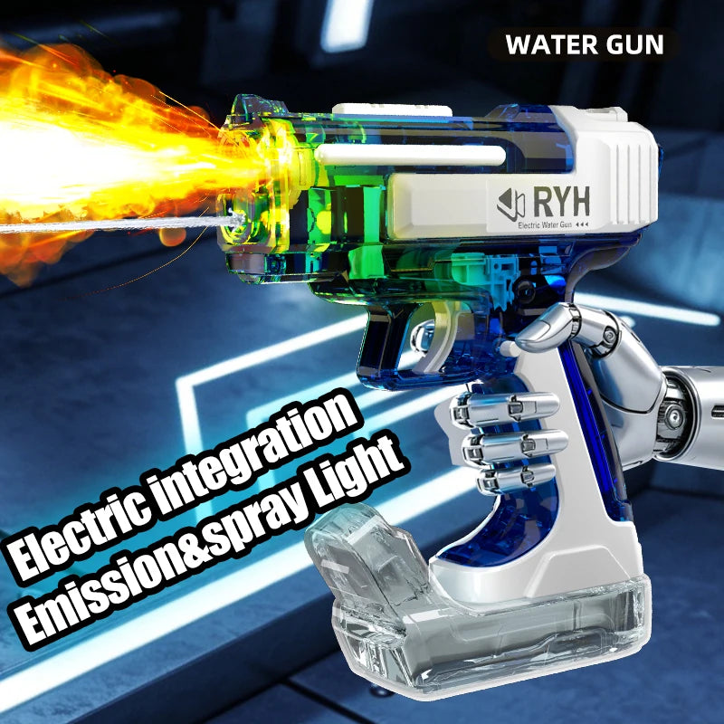 Electric Water Guns for Adults Spray light Powerful  burst  Water Storage Gun Blasters Summer Outdoor Game Toy for Boy girl Kid