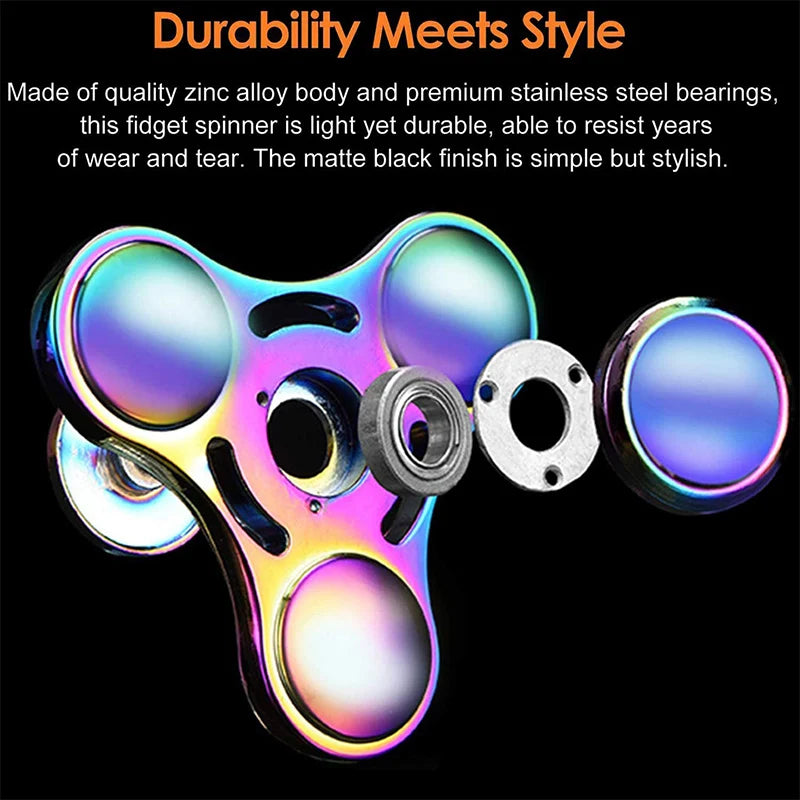 New Metal Fidget Spinner Toys Colorful AntiStress Alloy Finger Gyro EDC Relieves Stress Finger Spinner Children Adult Toy Gifts
