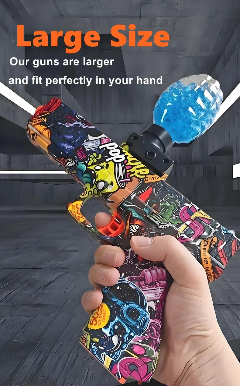 Electric Burst Splatter Blaster Toy Gun Gel Blaster Outdoor Shooting Games Gift for Boy Kids Adults (Bullets Excluded)