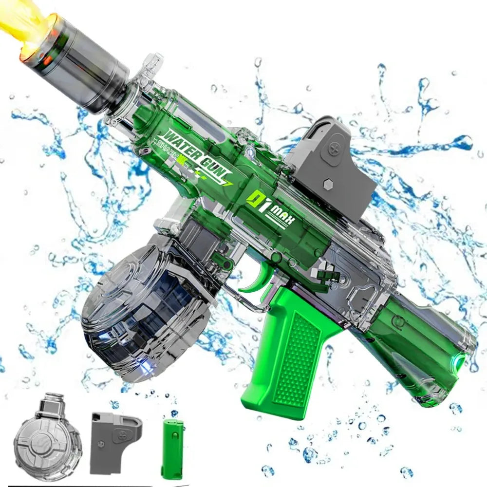Electric Water Gun Water Blaster High Capacity Long Range Summer Outdoor Beach Water Fight Toy for Kids Boys Birthday Gift