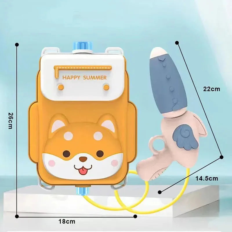 Toy water gun,Children Summer Outdoor Mini Cartoon Animals Baby Backpack Water Gun Beach Pool Party Fight Gun Toy for Kids Favor
