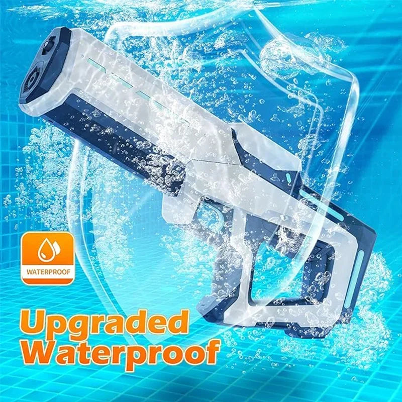 Powerful Electric Water Guns for Adults, Automatic Splash Blaster with Water Suction, Summer Outdoor Beach Toys for Boys Gift