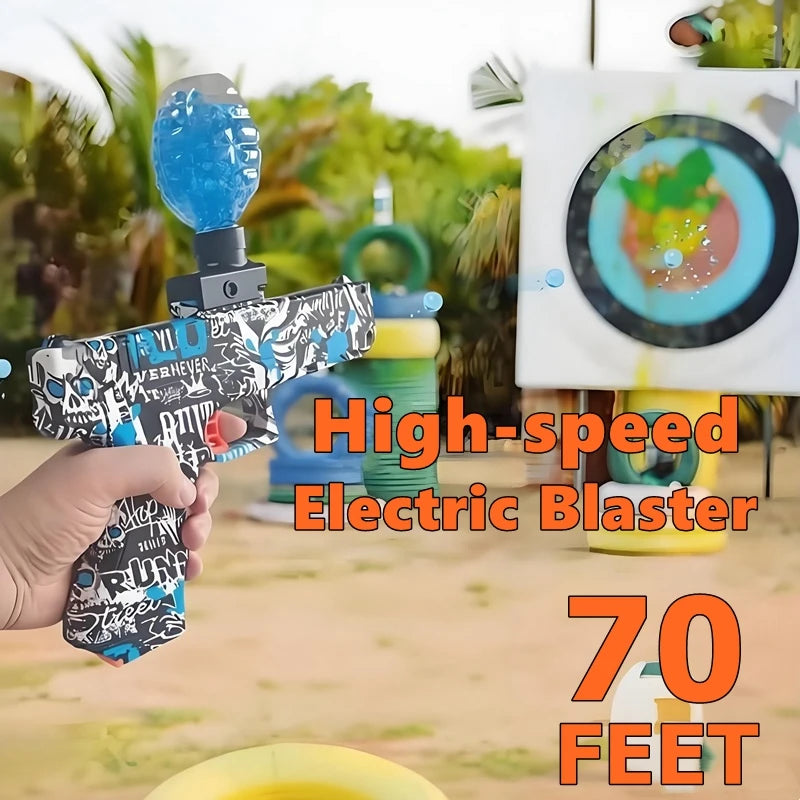 Electric Burst Splatter Blaster Toy Gun Gel Blaster Outdoor Shooting Games Gift for Boy Kids Adults (Bullets Excluded)