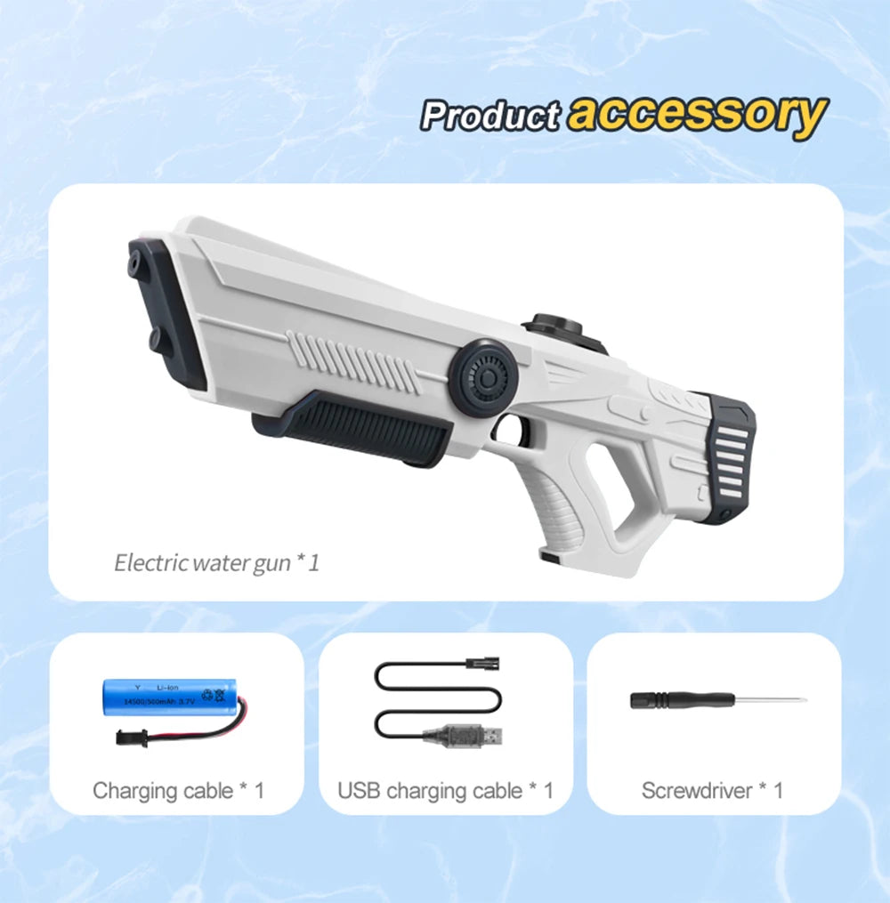 Electric Water Guns For Adults Powerful Squirt Automatic Water Suction Water Blasters Summer Outdoor Beach Toy For boys Kid Gift