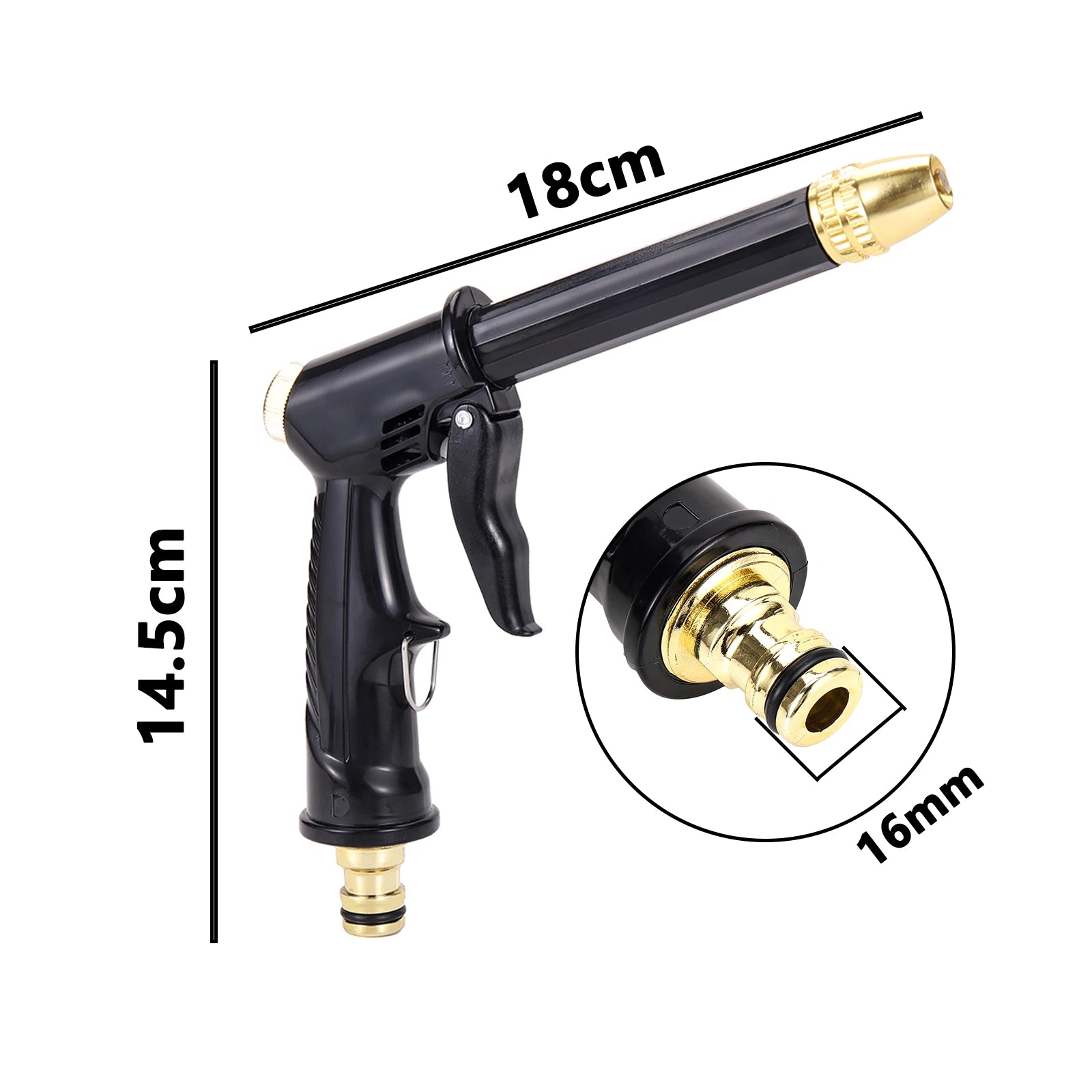 High Pressure Spray Water Gun Adjustable Water Blaster For Plant Flower Lawn Care Gardening Irrigation Car Washing Pet Cleaning