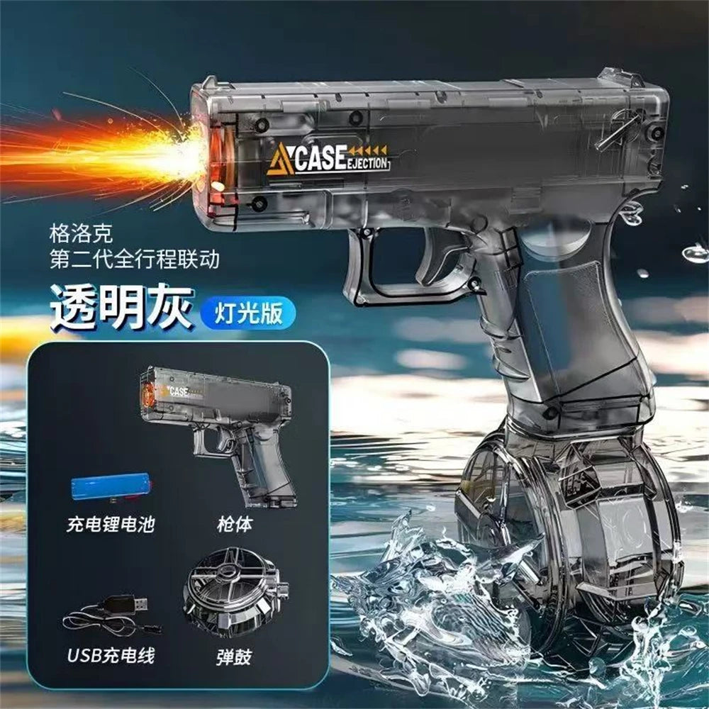 Water Guns Electric For Adults Powerful Squirt Automatic Water Suction Water Blasters Summer Outdoor Beach Toy For boys Kid Gift