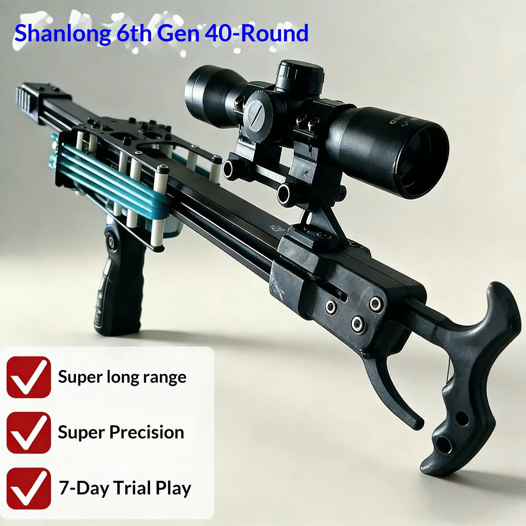 Tactical Slingshot Crossbow  High Power Hunting Shooting Toy, Adjustable Precision Launcher Gear
