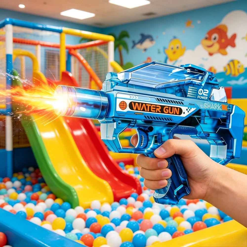 Electric Submachine Water Blaster Full Automatic Continuous Shooting Long Range Design for Summer Water Battles and Pool Fun