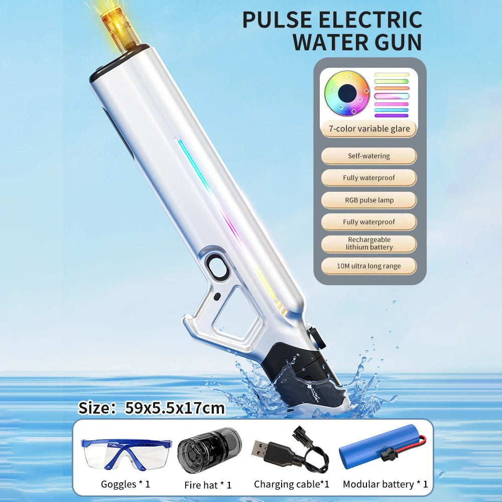 Electric Water Guns For Adults Powerful Squirt Automatic Water Suction Water Blasters Summer Outdoor Beach Toy For boys Kid Gift