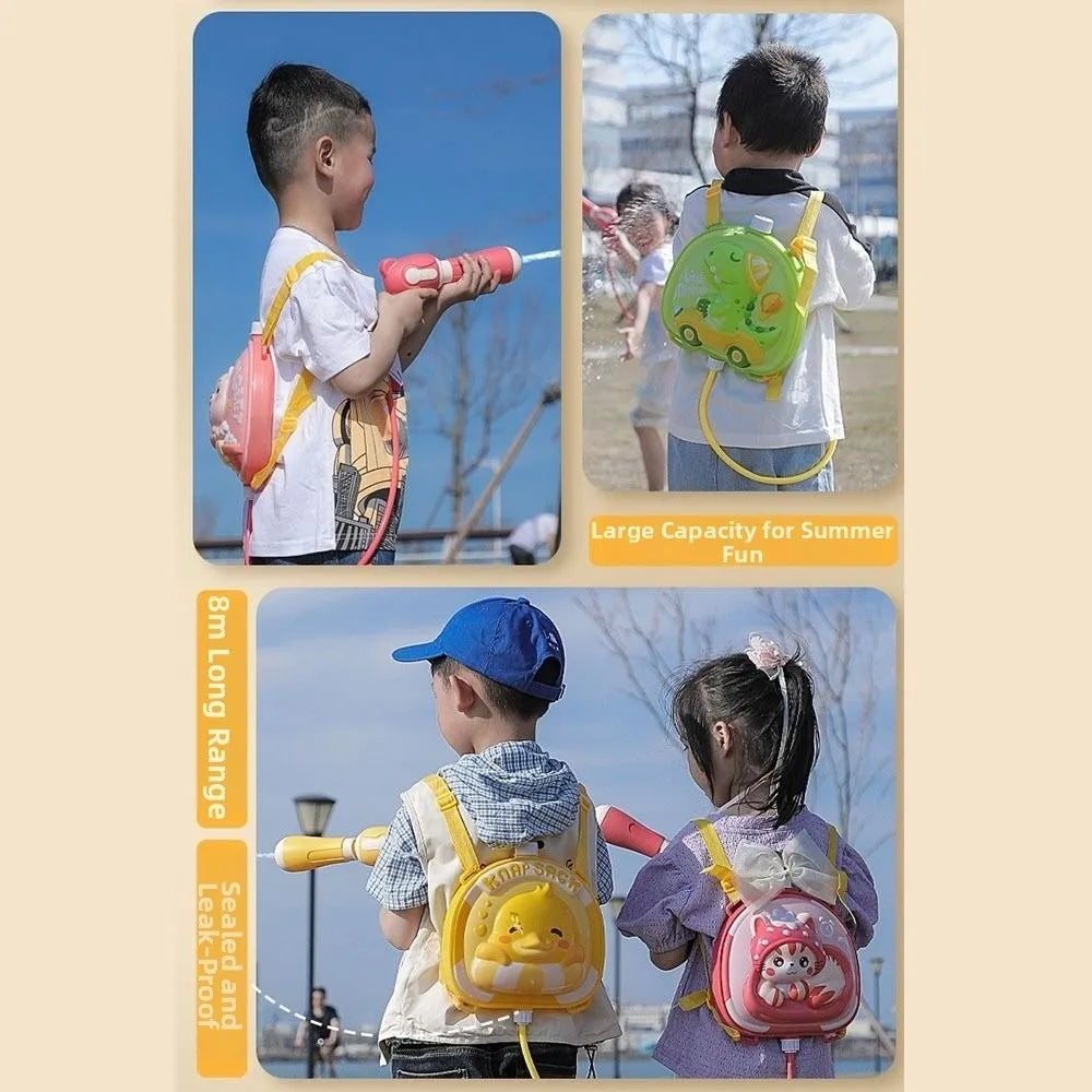 Pull Type Children Backpack Water Spray Toy Powerful Range Large Capacity Long-range Water Battle Props Easy To Fill