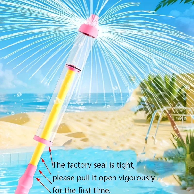 Firework Water Blaster Toy Summer Rotating Spray Water Gun Beach Pool and Outdoor Activities Water Shooter for Kids and Adults