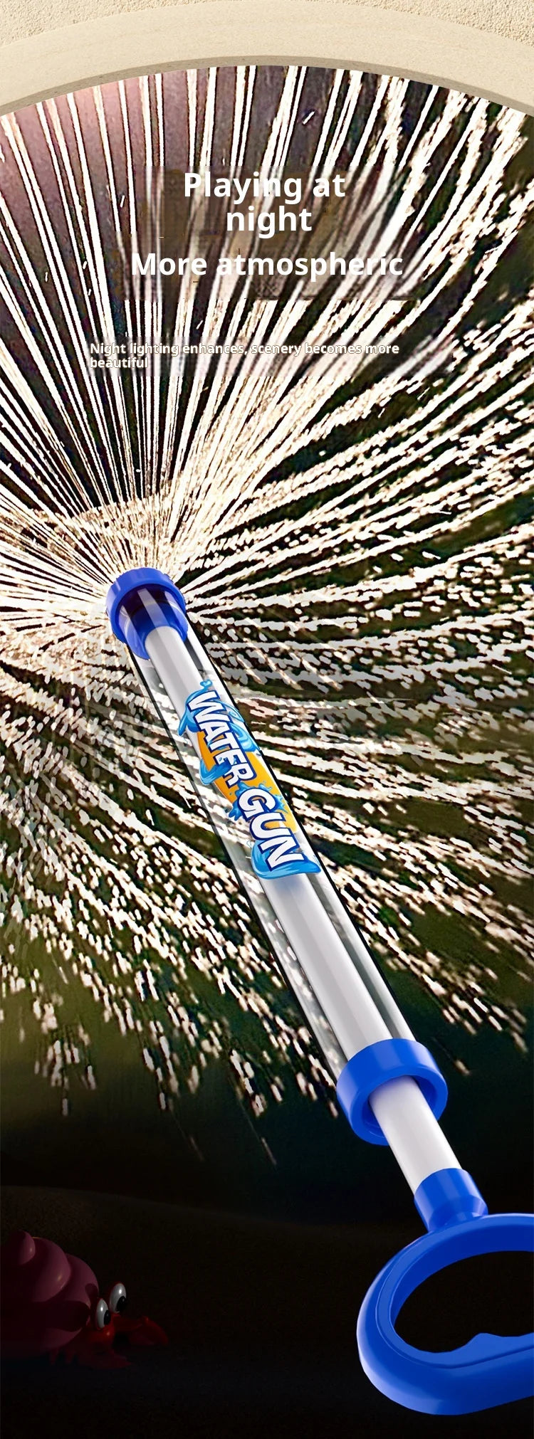 Fun Firework Effect Water Gun for Kids Large Capacity Pump Action 120° Scatter Water Cannon Summer Water Fight Essential Toy