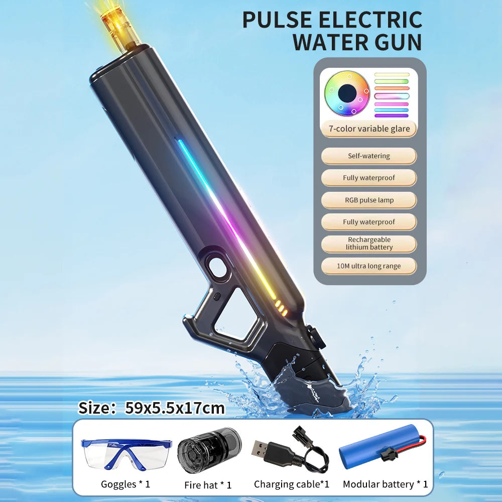 Electric Water Guns For Adults Powerful Squirt Automatic Water Suction Water Blasters Summer Outdoor Beach Toy For boys Kid Gift