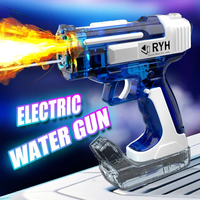 Electric Water Guns for Adults Spray light Powerful  burst  Water Storage Gun Blasters Summer Outdoor Game Toy for Boy girl Kid