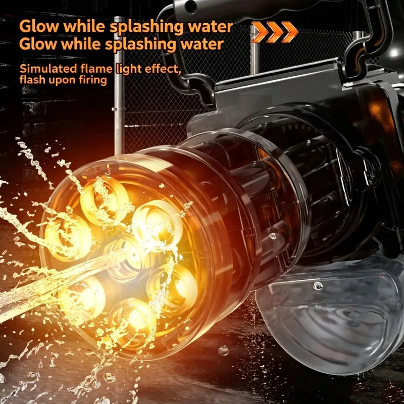 SSAuto Gatling Water Cannon Rotating High-Pressure Large Capacity Gatling Water Gun Toy Adults Outdoor Summer Fun Play Kid Gifts