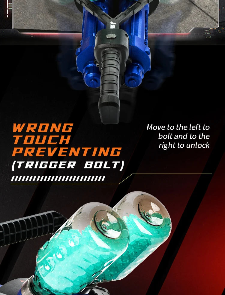High-Speed Gatling Electric Ball Blaster - Fun for Kids and Adults, Outdoor Game Parties （Excluding water bombs)