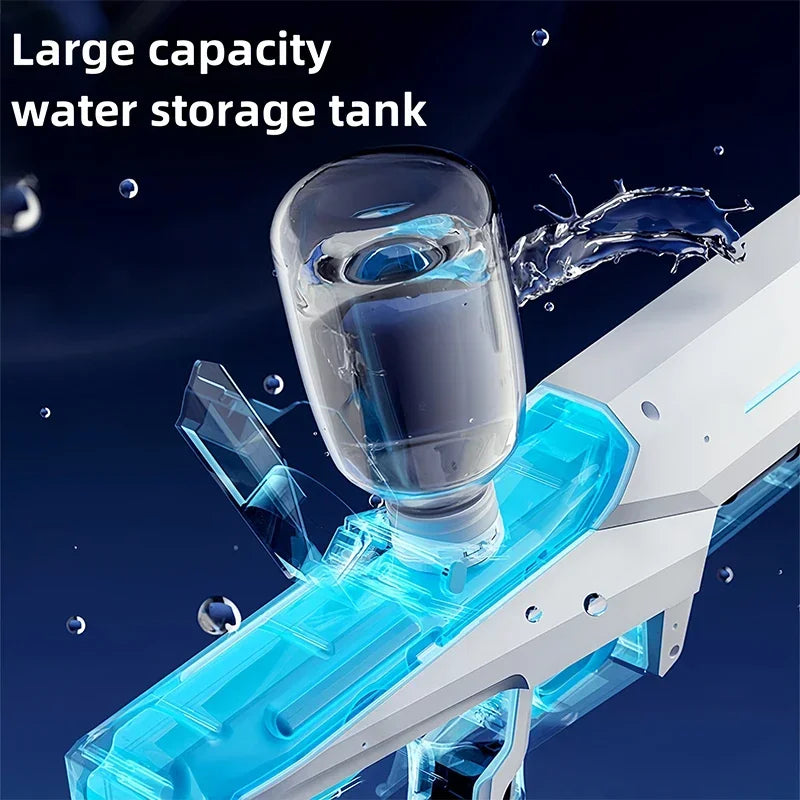 Powerful Electric Water Guns for Adults, Automatic Splash Blaster with Water Suction, Summer Outdoor Beach Toys for Boys Gift