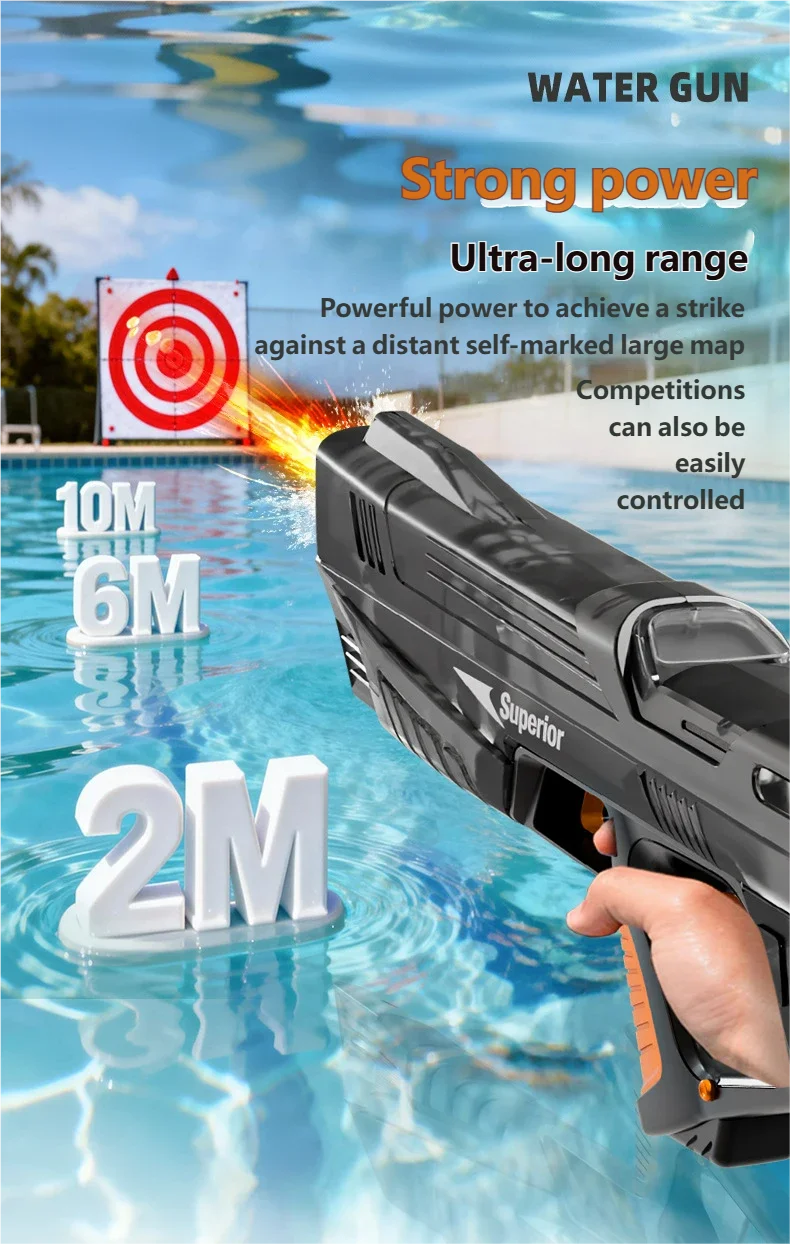 Electric Water Guns For Adults Powerful Spray Automatic Water Suction Water Blasters Outdoor Party Beach Toy For boys Kid Gifts