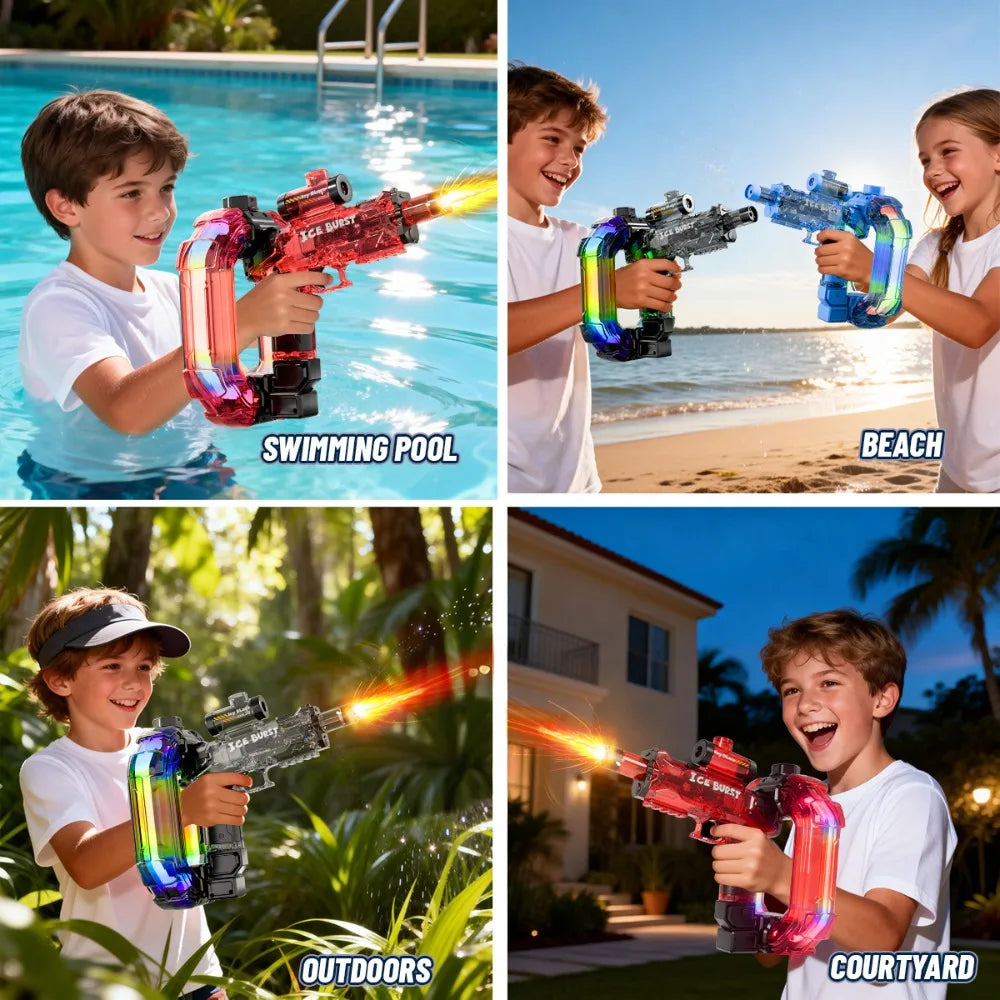 Electric Water Gun with Long Battery Automatic Water Blaster  for Summer Beach Pool Outdoor Party Games Ideal Children Gift