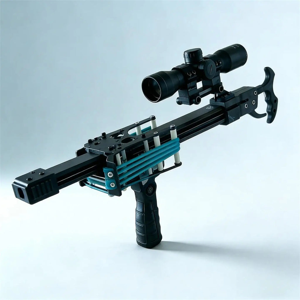 Tactical Slingshot Crossbow  High Power Hunting Shooting Toy, Adjustable Precision Launcher Gear