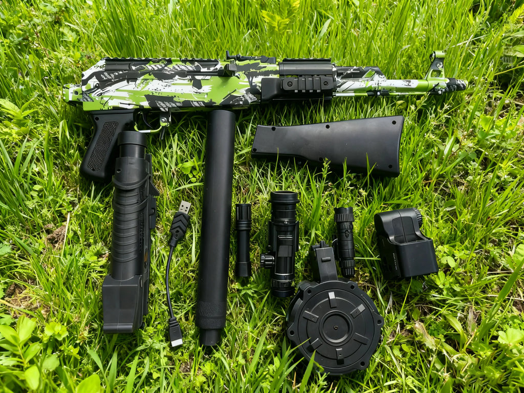 AK47 Gel Blasters Sniper Rifle - 32M Extreme Range, Full Auto Electric Gel Ball Blaster Gun for Adults, Outdoor Shooting Games
