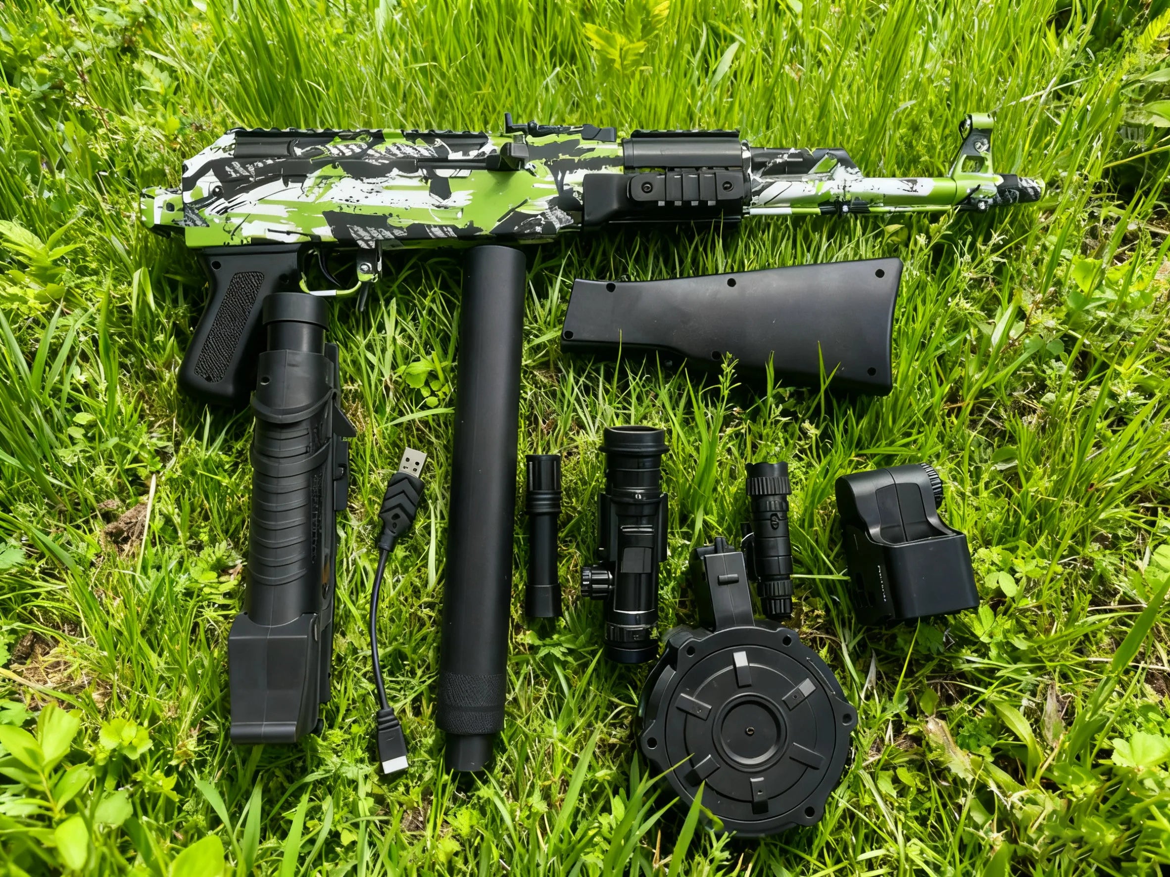 AK47 Gel Blasters Sniper Rifle - 32M Extreme Range, Full Auto Electric Gel Ball Blaster Gun for Adults, Outdoor Shooting Games