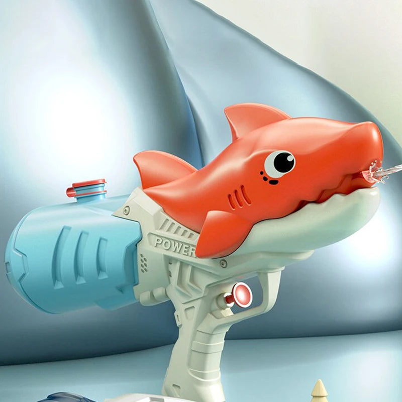 High Pressure Water Rifle for Adults; Kids Cartoon Shark Portable Water Gun, Summer Beach Outdoor Toy
