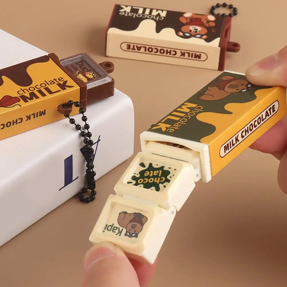 Realistic Chocolate Stress-Relieving Toys Bendable Clip Toys Keychains Sensory Toys Novelty Backpack Charms Children's Gifts