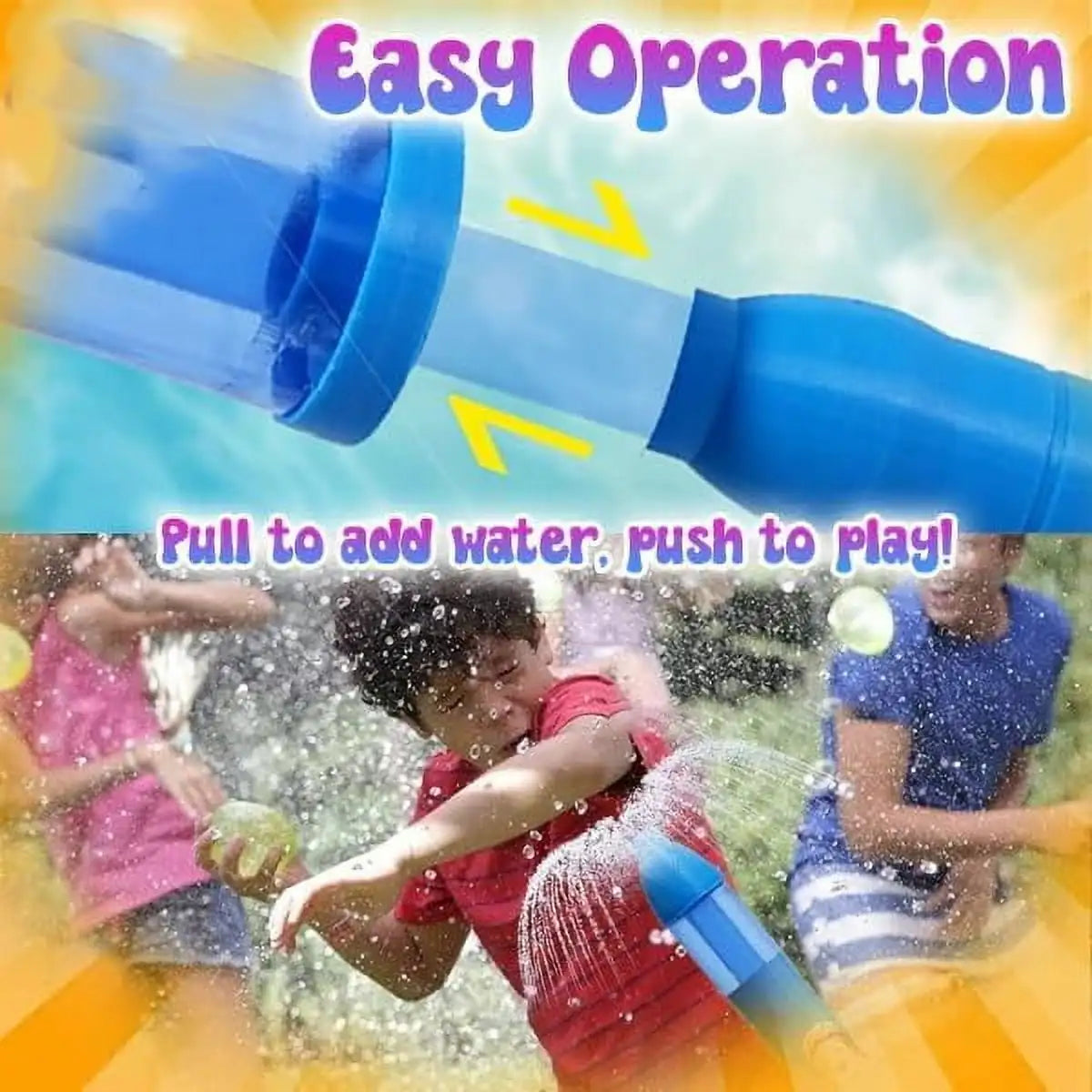 Fireworks Water Gun: High Pressure Pull-Out Water Blaster, Summer Beach Pool Toy, Outdoor Splash Game Prop for & Adults