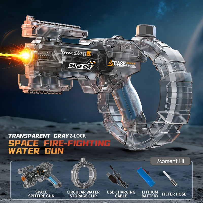 New adult electric water guns with lights, powerful with automatic water, summer outdoor and beach toys, great gifts for kids