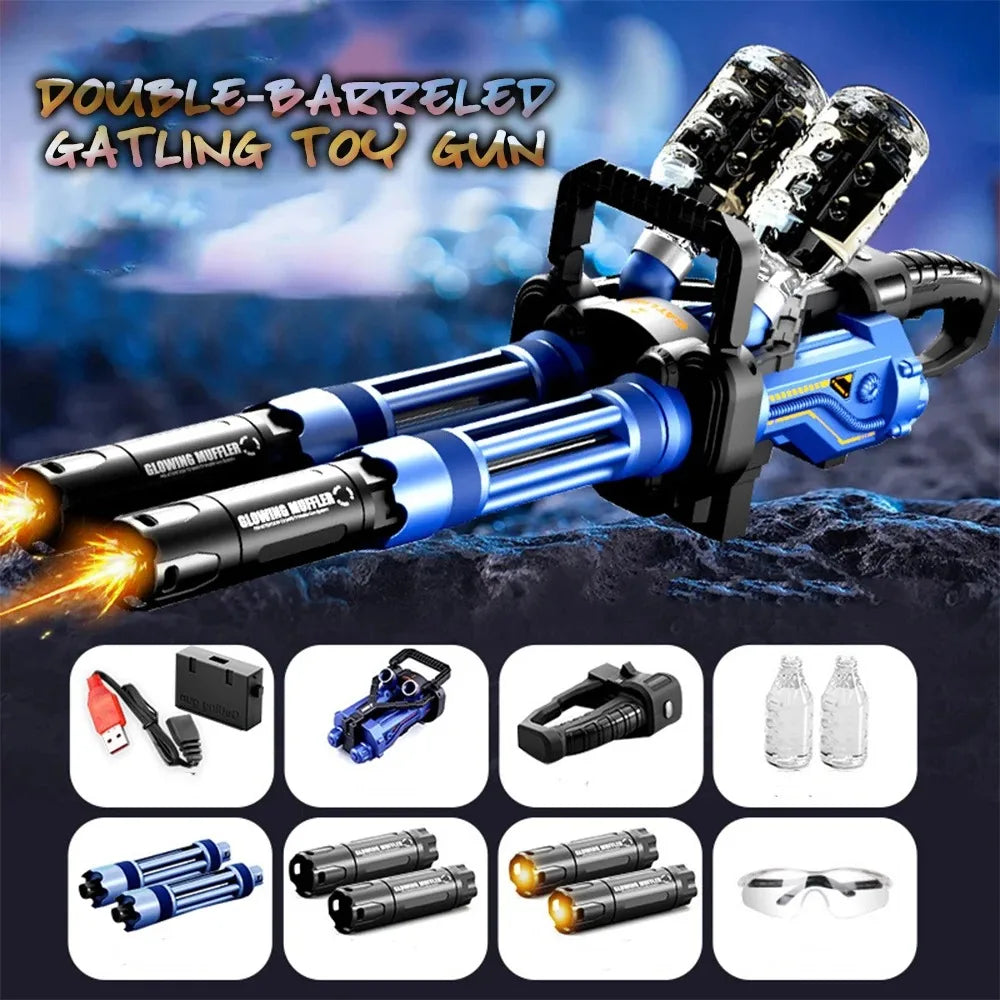 High-Speed Gatling Electric Ball Blaster - Fun for Kids and Adults, Rechargeable- Ideal for Outdoor Game Parties（No water bombs）