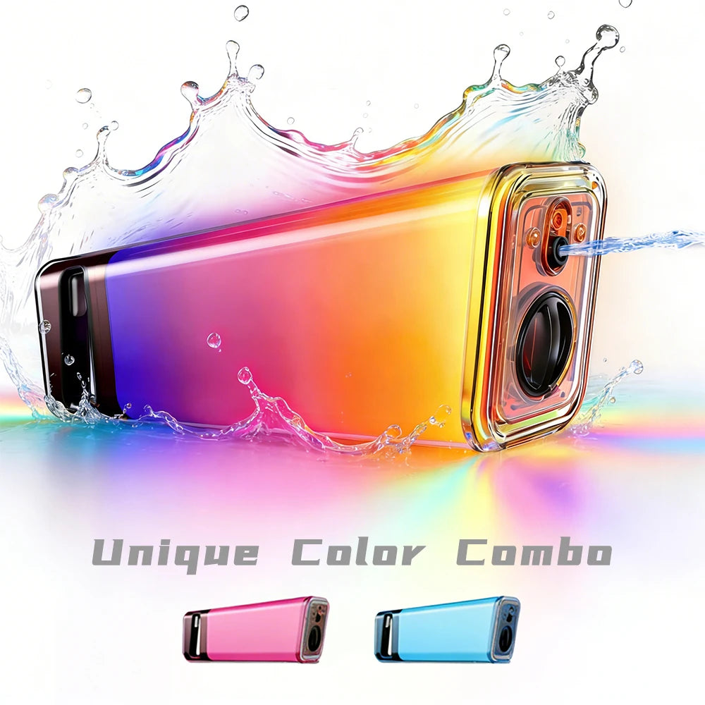 1250ML Electric Water Gun Large Capacity Automatic Water Blaster with LED Light & Music Beach Party High Pressure Squirt Toy New