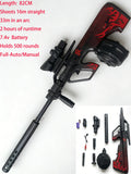 AUG-Style Automatic Gel Water Bead Blaster: 500rd Drum & 16m Range - Outdoor Sports Shooting Game Toy for Adults