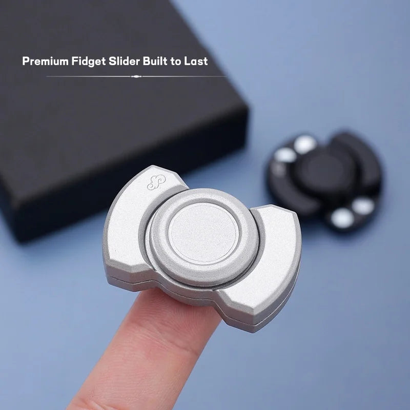 3-in-1 Fidget Spinner Toy for Adults Metal Slider Clicker Spinner Magnetic EDC Gadget Gifts Stress Anxiety Relief ADHD Autism